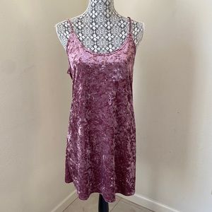 Forever 21 Cami Velvet Mauve Mini Dress